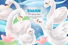 Wild Swan Clipart - PNG Files Product Image 1