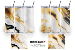 Alcohol Ink Gold Splashes| Tumbler Sublimation Wrap Product Image 2