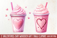Valentine Coffee Cup Sublimation Clipart Product Image 1