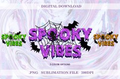 Spooky Vibes PNG, Halloween Sublimation, Funny Halloween Product Image 1