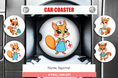 Car Coaster Nurse Squirrel Product Image 1