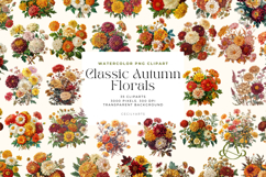 Golden Bloom - Classic Autumn Florals Clipart Bundle Product Image 1