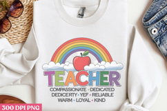 Teacher Rainbow PNG, Retro Teacher Sublimation PNG Product Image 2