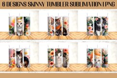 Cat Colorful 20 OZ Tumbler Sublimation Design Product Image 1
