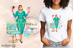 Boss Lady Hairstylist PNG Salon Owner Sublimation Design Product Image 1