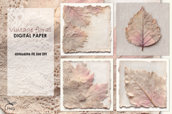 Vintage floral digital paper Product Image 1
