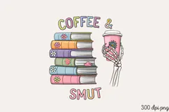 COFFEE & SMUT PNG, Reading Book Sublimation PNG Product Image 2