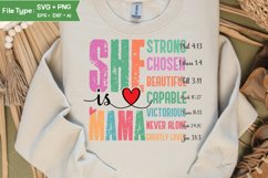She Is Mama SVG | Mother Day PNG | Happy Mother&#039;s Day SVG Product Image 1