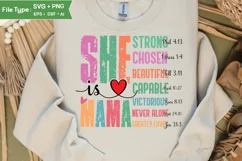 She Is Mama SVG | Mother Day PNG | Happy Mother's Day SVG Product Image 1