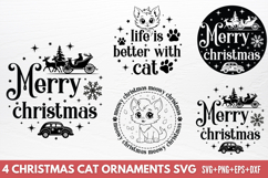 Christmas Cat Ornaments SVG Product Image 1
