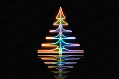 &quot;Holographic Glitter Reindeer Silhouette Christmas Clip Art Product Image 1