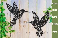Hummingbird Wall Art Design, Laser cut, Cricut Product Image 1