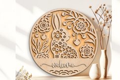 Welcome Easter Laser Cut SVG | Easter Round Sign Decoration Product Image 2