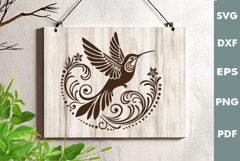 Hummingbird Design, Cutting board, Laser cut, Cricut svg Product Image 2