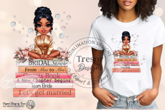 Bride Chibi PNG Bridal Shower Books Sublimation illustration Product Image 3