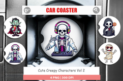Car Coaster Cute Creepy Characters Product Image 1