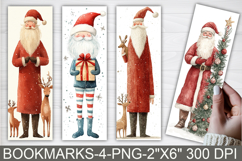 Whimsical Santa Printable Bookmarks Product Image 1