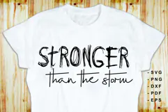 Stronger than the storm, Gym SVG, Fitness Quotes SVG Product Image 1