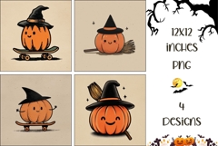 Spooky Halloween Backgrounds, Spooky Pumpkins Digital Papers Product Image 1