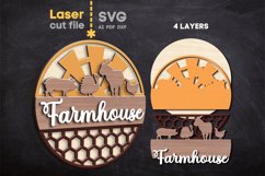 Farmhouse SVG laser cut files for Glowforge Product Image 1