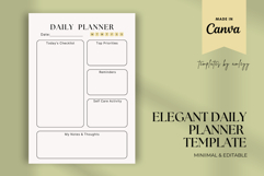 Elegant Daily Planner Template | Sophisticated Printable Product Image 1