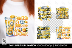 Powered By Sunshine And Lemonade Clipart Sublimation PNG Product Image 1