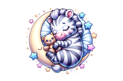 Cute Zebra Clipart - PNG File Product Image 2