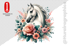 Cute Horse Clipart - PNG File Product Image 1