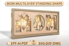 Mom Multilayer Standing Shape Happy Mother’s Day Product Image 1