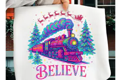 Believe North Pole Train Png, Christmas Png, Believe Png Product Image 5