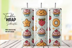 Cookies pattern tumbler wrap sublimation Product Image 1