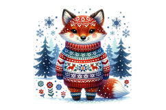 Cute Fox Clipart - PNG File Product Image 1