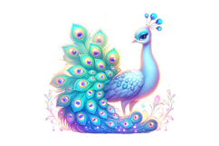 Cute Peacock Clipart - PNG File Product Image 2