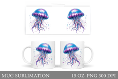 Jellyfish Mug Design. Jellyfish Sublimation Product Image 1