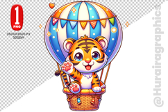 Cute Tiger Clipart - PNG File Product Image 1