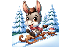 Cute Donkey Clipart - PNG File Product Image 2