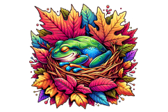Cute Frog Clipart - PNG File Product Image 1