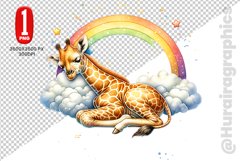 Cute Girraffe Clipart - PNG File Product Image 1