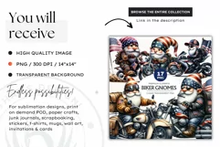 American biker clipart, Patriotic Gnome, Road 66, USA flag Product Image 4