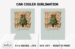 Merry Christmas Can Cooler Wrap | 12oz Sublimation #17 Product Image 1