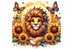 Cute Lion Clipart - PNG File Product Image 2