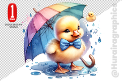 Cute Duck Clipart - PNG File Product Image 1