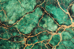 Emerald Green Marble Texture with Gold Veins Background Product Image 1