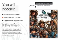 Western Cowgirl clipart, Native american clipart,Fashion Product Image 2