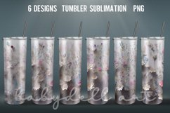 3D Tumbler Wrap| 3D Flowers Art Tumbler Sublimation Product Image 1