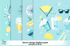 Beach design digital paper Product Image 1