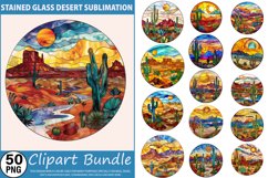 Stained Glass Desert Clipart Bundle Product Image 1