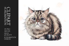 Grumpy Cat watercolor clipart sublimation Product Image 1