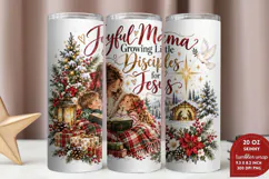 Blessed Mama Christmas 20oz Tumbler Wrap, Christian Mom Chri Product Image 2