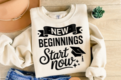 New beginnings Start now svg | Graduation Svg | Shirt Svg Product Image 2
